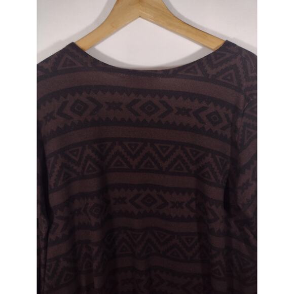 LuLaRoe Brown‎ Black Southwestern Style Long Cardigan Pockets Size L - Picture 3 of 7